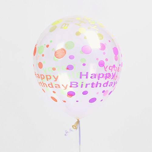 헬륨풍선(50개)네온 형광 - 생일투명