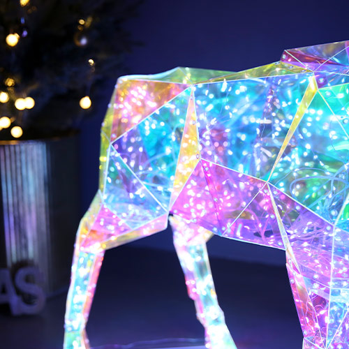 LED 홀로그램 사슴 장식 90cm (전구포함)