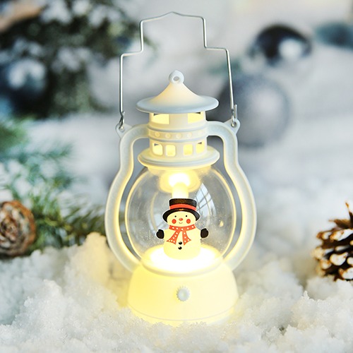 LED 크리스마스 큐티랜턴 (소) 눈사람