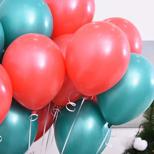 헬륨풍선(50개)크리스마스 레드&amp;그린
