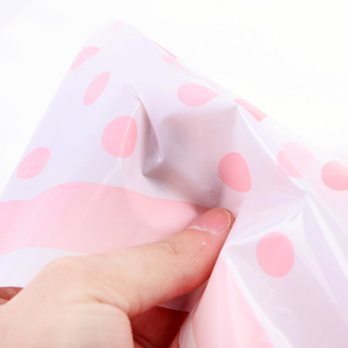 라인도트 비닐 테이블보 - 핑크(1매)