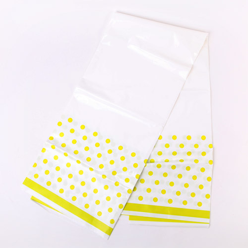 라인도트 비닐 테이블보 - 라임그린(1매)