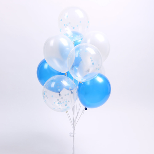 헬륨풍선(30개)스위트 컨페티세트-블루