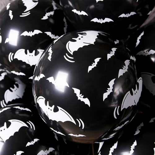 헬륨풍선 할로윈풍선(100개) 박쥐 블랙