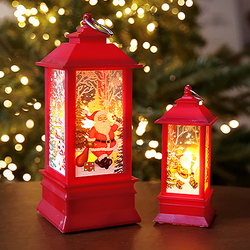 LED 크리스마스 사각랜턴(대) 산타