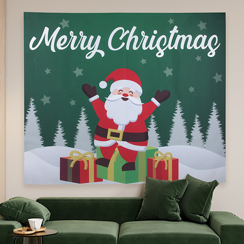 크리스마스 현수막(180x150) 산타그린